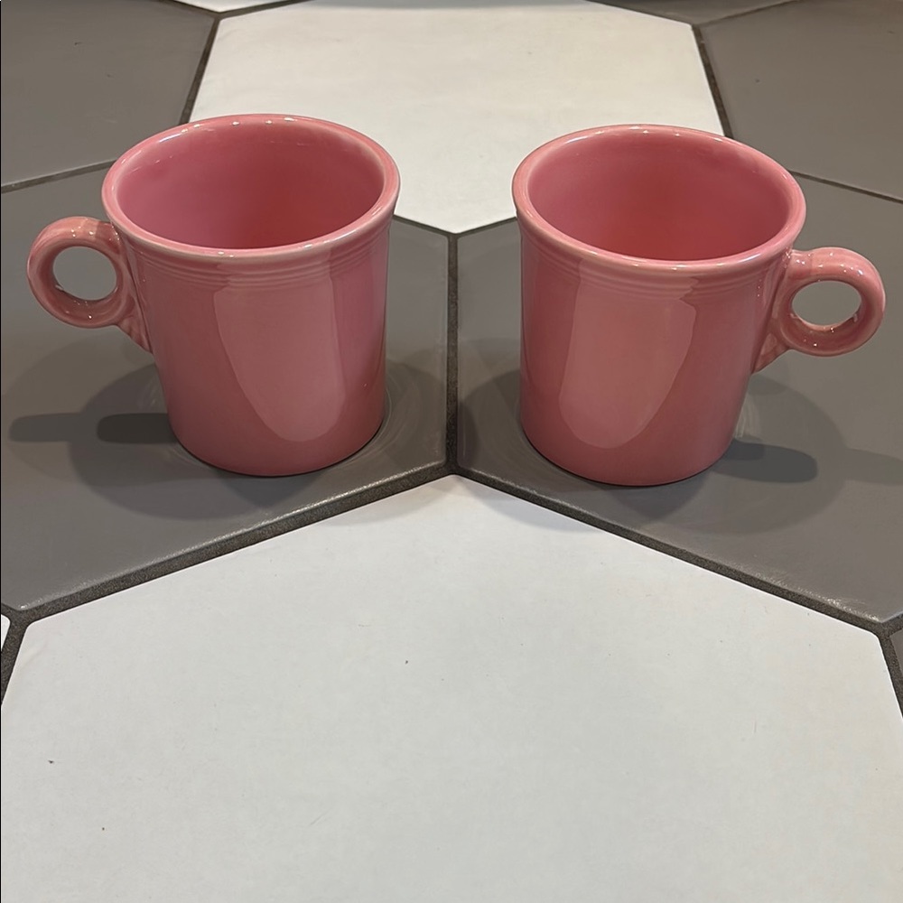 Pair of Peony Fiestaware Mugs